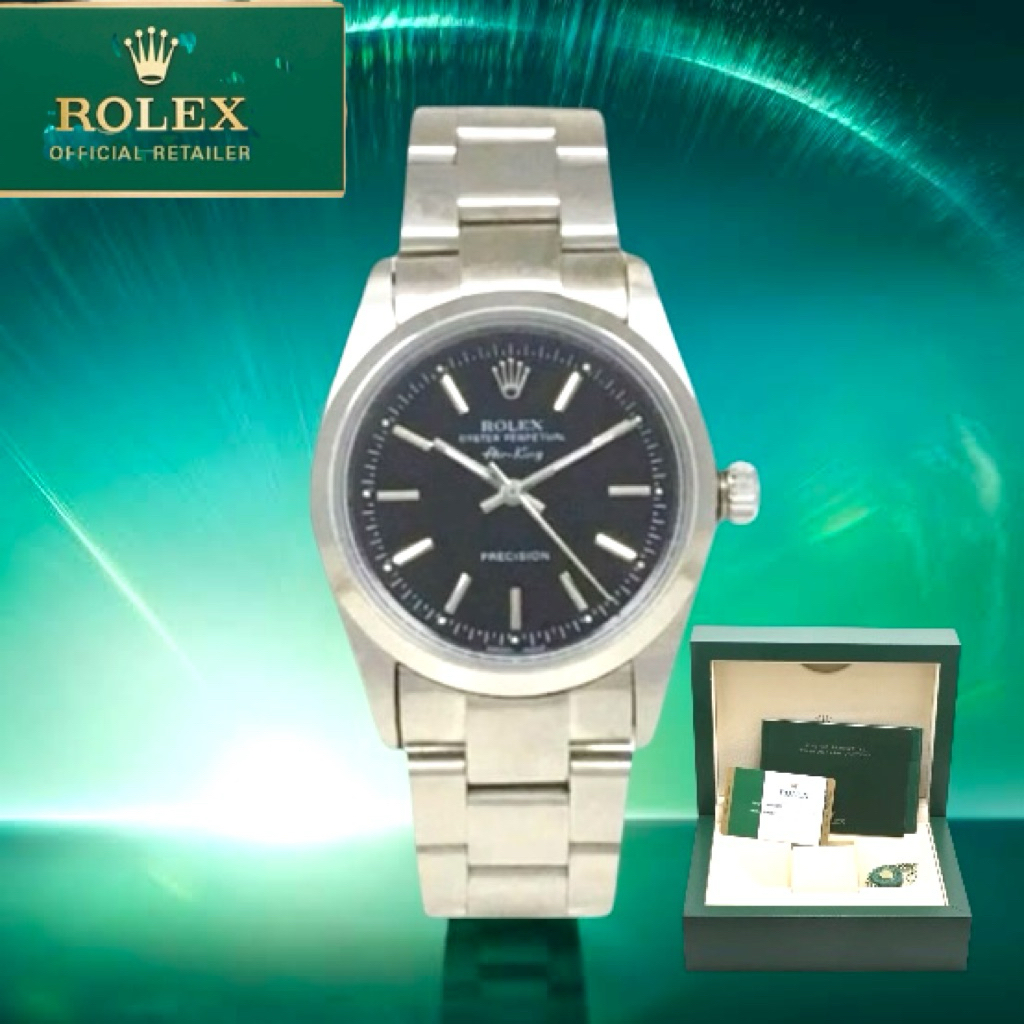 [COD]100%Rolex  Jam tangan pria otomatis Rolex Air King stanlis stell dengan kualitas terbaik