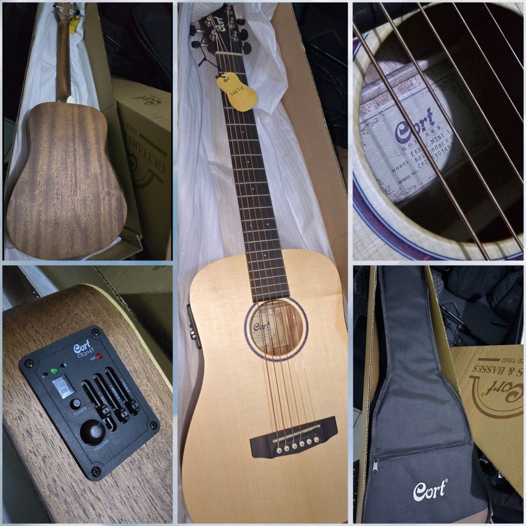 Gitar Akustik Elektrik Size 3/4 Cort Earth Mini E Adirondack