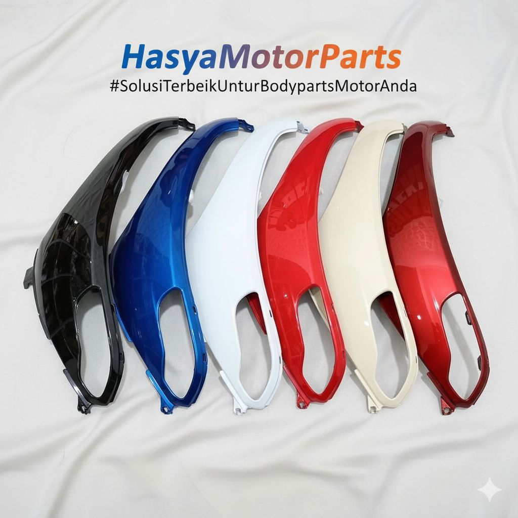 Cover Sayap Depan Body Halus Scoopy Fi Esp Stater Halus Kasar K16 2013-2016 Warna Hitam Putih Merah 