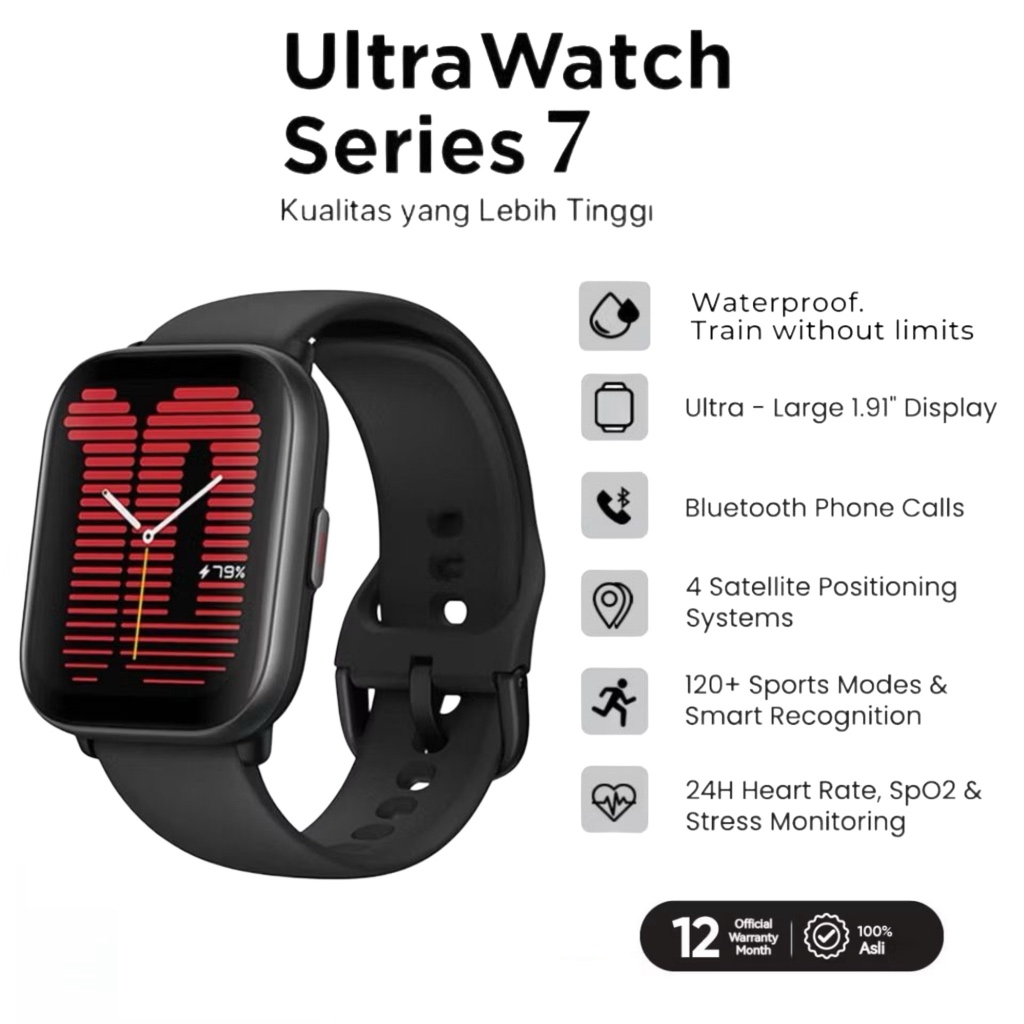 UltraWatch Series W18 PRO Smartwatch Amoled 2.1 Display for sport Smartwatch Bluetooth 5.3 Smartwatc