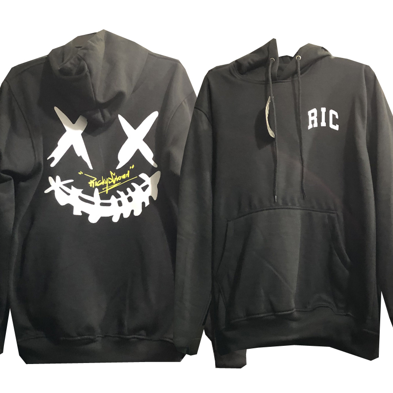 Ricky Is Clown Azure Hoodie Bahan Cotton Fleece Nyaman Adem