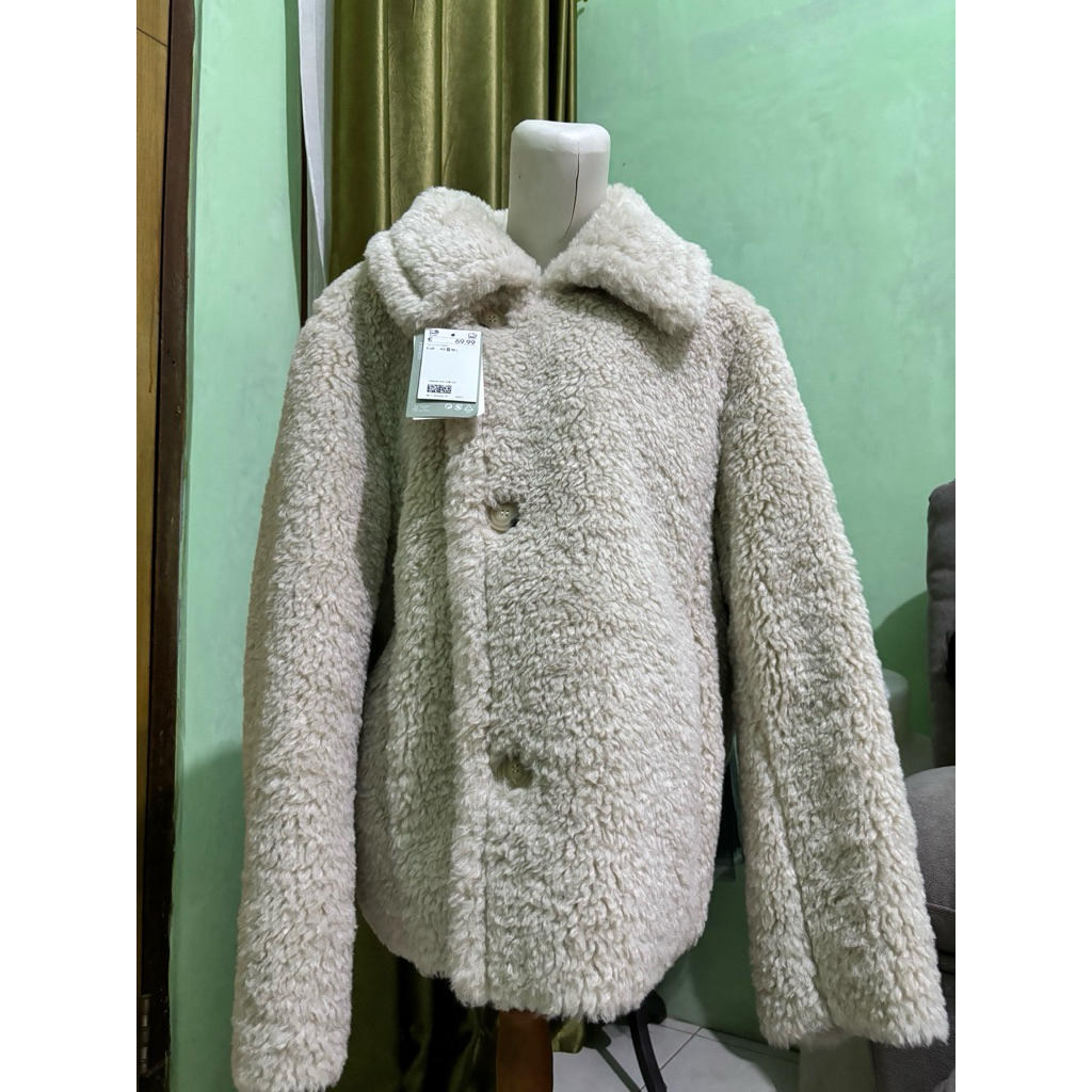 jaket hnm original jaket bulu teddy coat new