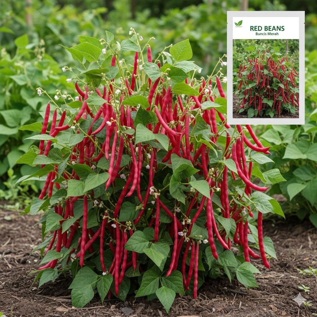 benih buncis merah kemasan premium