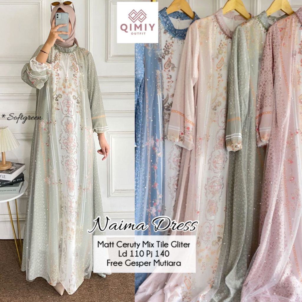 NAIMA HANAYA VELOSIA DENISA DRESS ALAYYA MELATI BASIC RUBIA DAHLIA MIDI SYAIMA DRESS HORSA TUNIK BY 