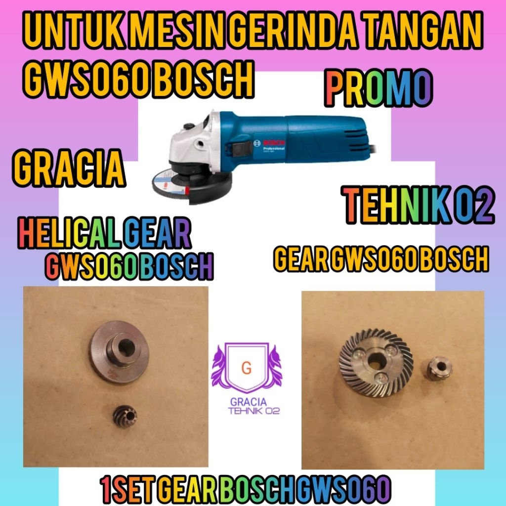 GEAR NANAS GWS060 GEAR GIGI NANAS MESIN GERINDA BOSCH  TIPE GWS060