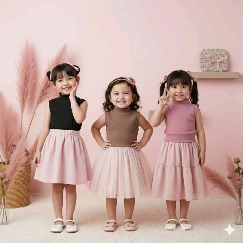 Tangtop anak 1-9thn / atasan anak/kaos polos crop/baju atasan anak perempuan/baju anak murah