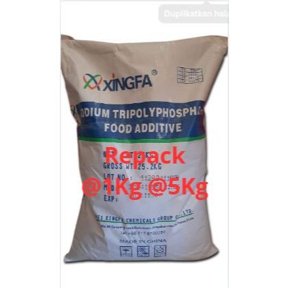 PENYAKREK STPP Sodium Tripolyphosphate Ex - Xingfa Food Grade / Pengenyal Bakso, sosis, nuget dan ma