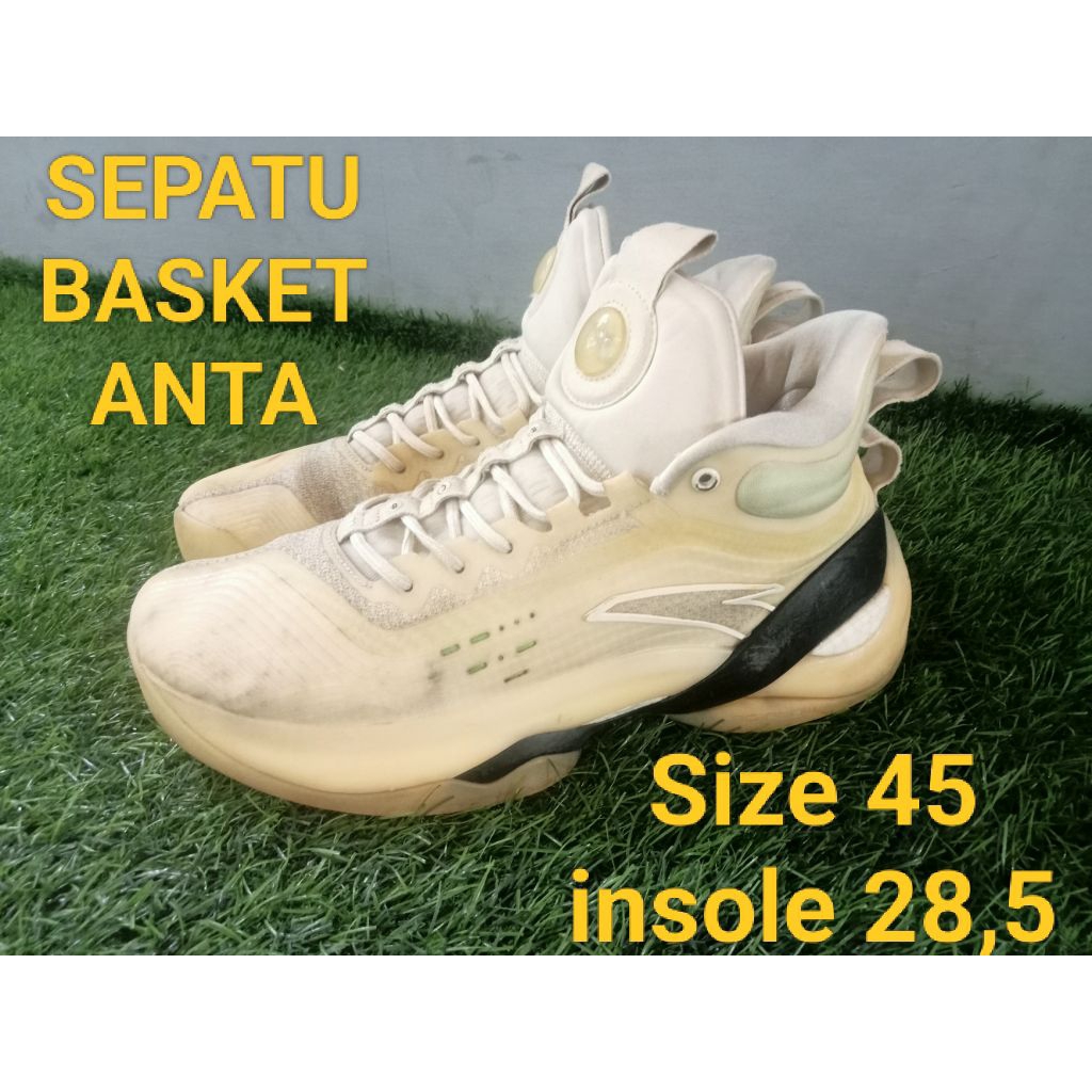 Sepatu Basket ANTA Second Size 45 insole 28,5