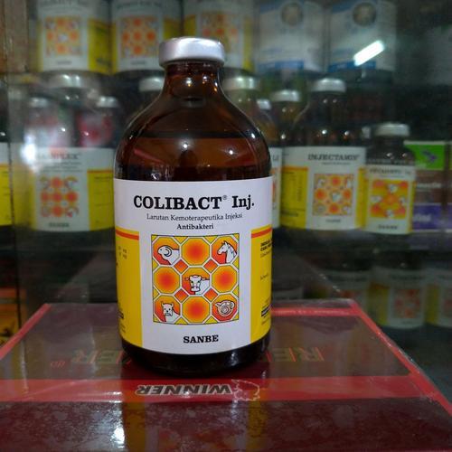 PREMIX - COLIBACT INJEKSI 50ML COLIBACT INJ 100ML SANBE - Obat Antibiotik Hewan Mencret Diare Sapi K