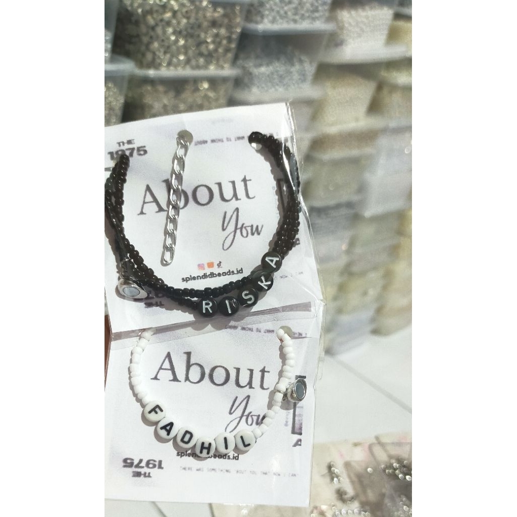 Gelang Couple Custom Nama | Gelang Korea Custom nama | Gelang couple Magnet