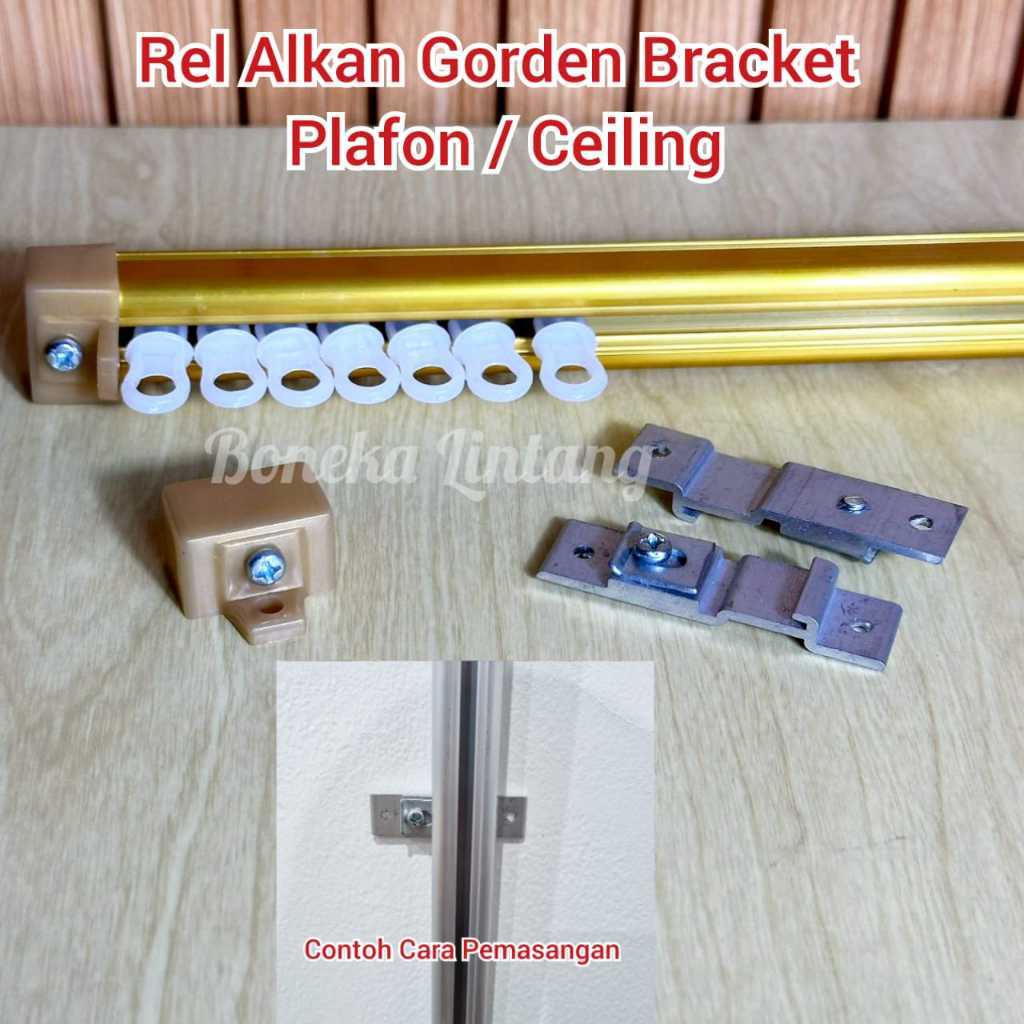 Khusus Instant Rel gorden plafond - Rel Hordeng Plafon Atas - Batang Gorden Nempel Plafon - Rel Alka