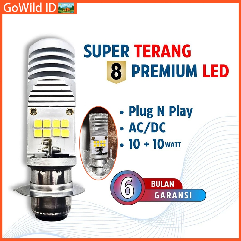 Lampu Motor LED Socket H6 Super Terang Motor Matic Bebek