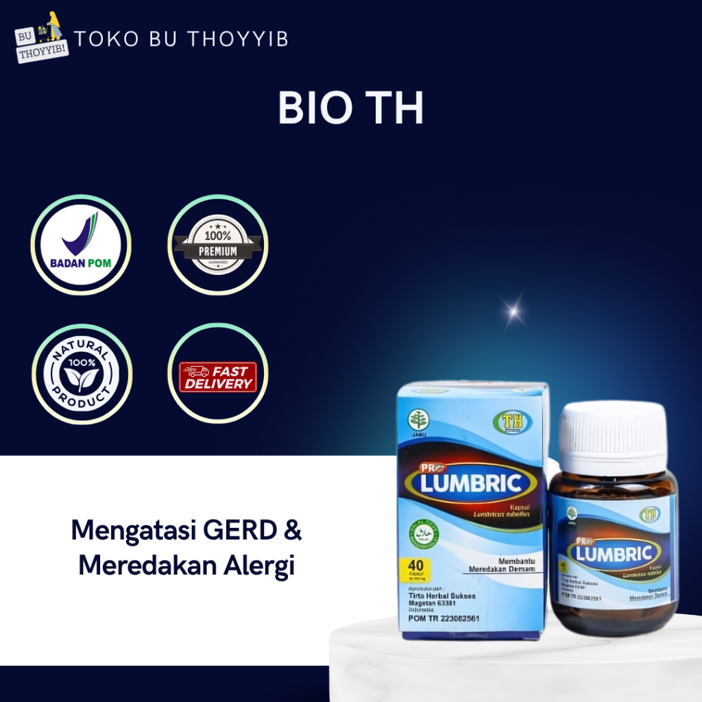 Bioth Lumbric L Pro Herbal Probiotik Meredakan Demam Mengatasi Tipes 40 kapsul