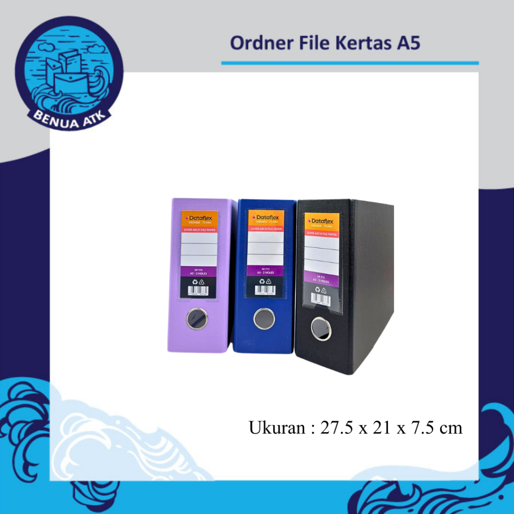 Ordner File / Lever Arch File Kertas Ukuran A5 Dataflex