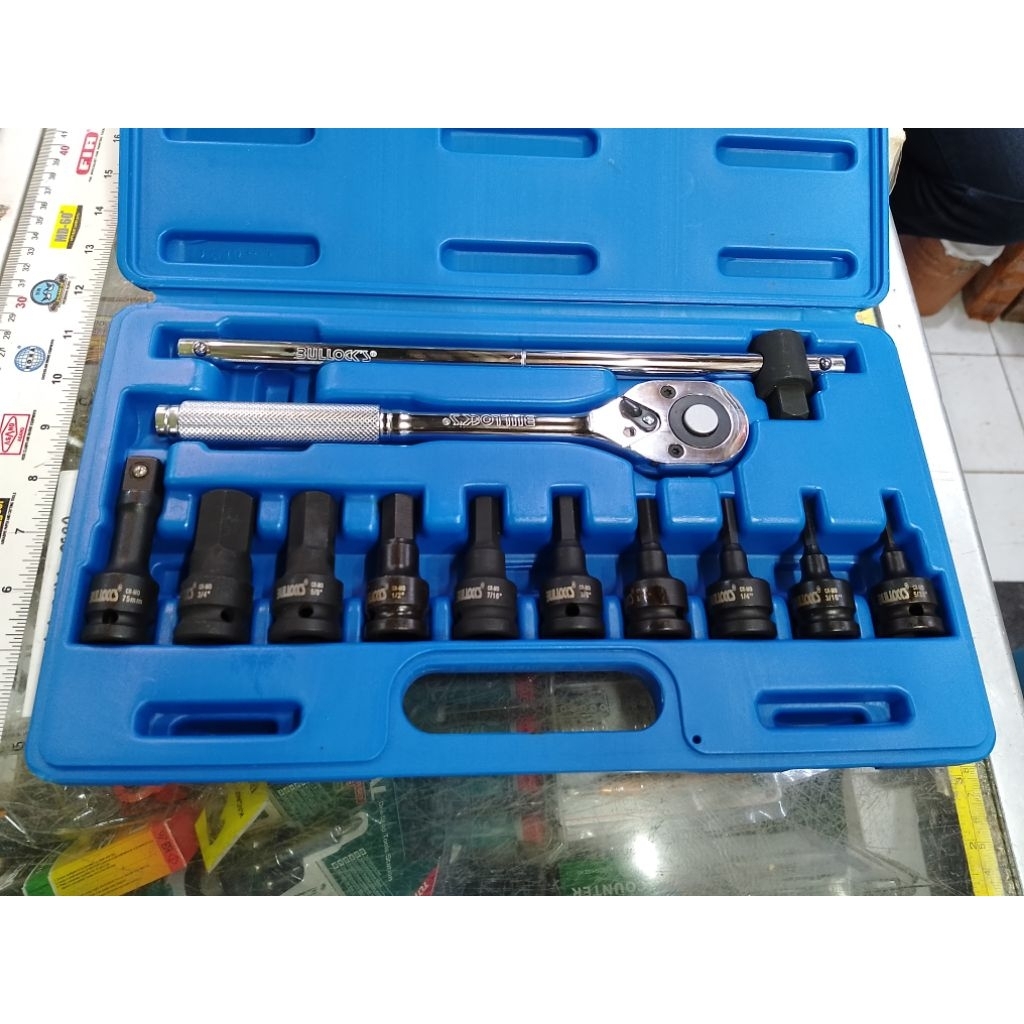 Kunci sok L inchi set 5/32" - 3/4" Bullock's - Hex bit impact socket set