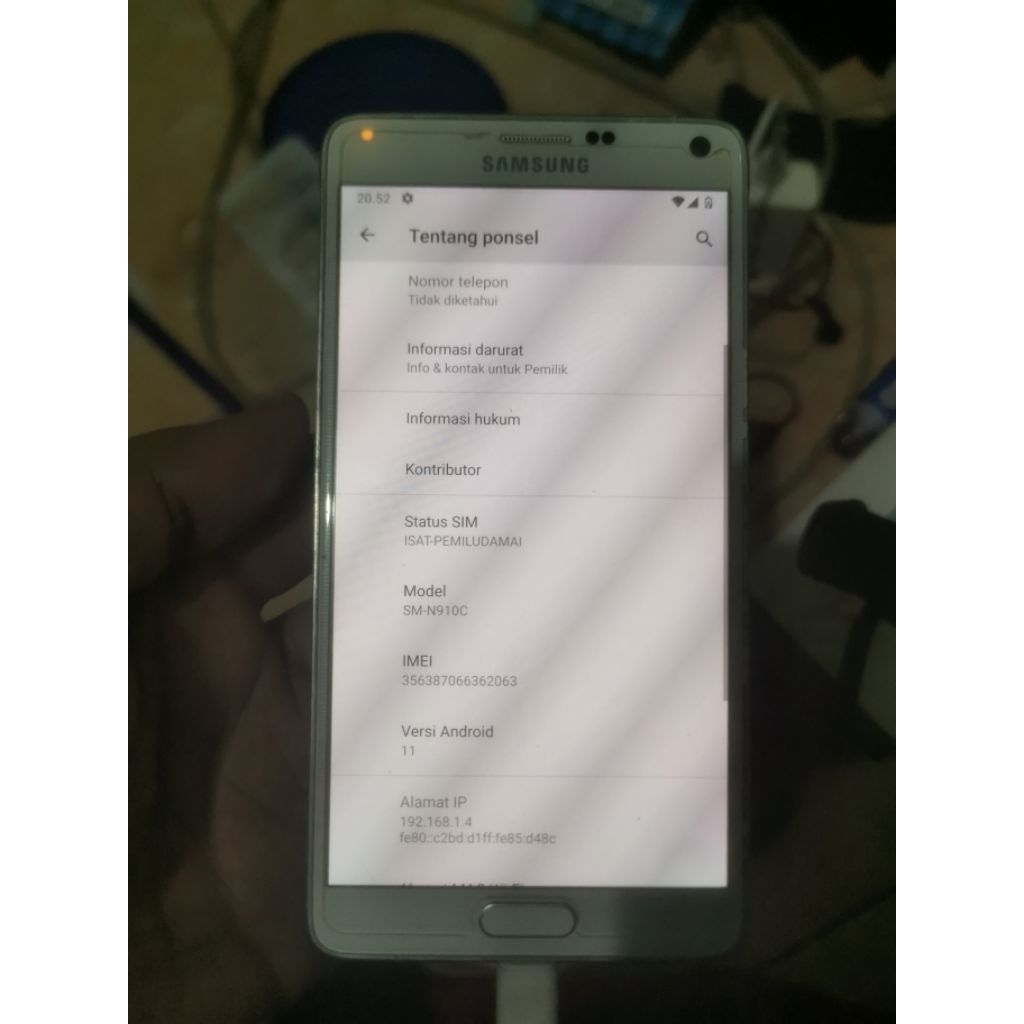 Samsung note 4 lte udah custom Rom