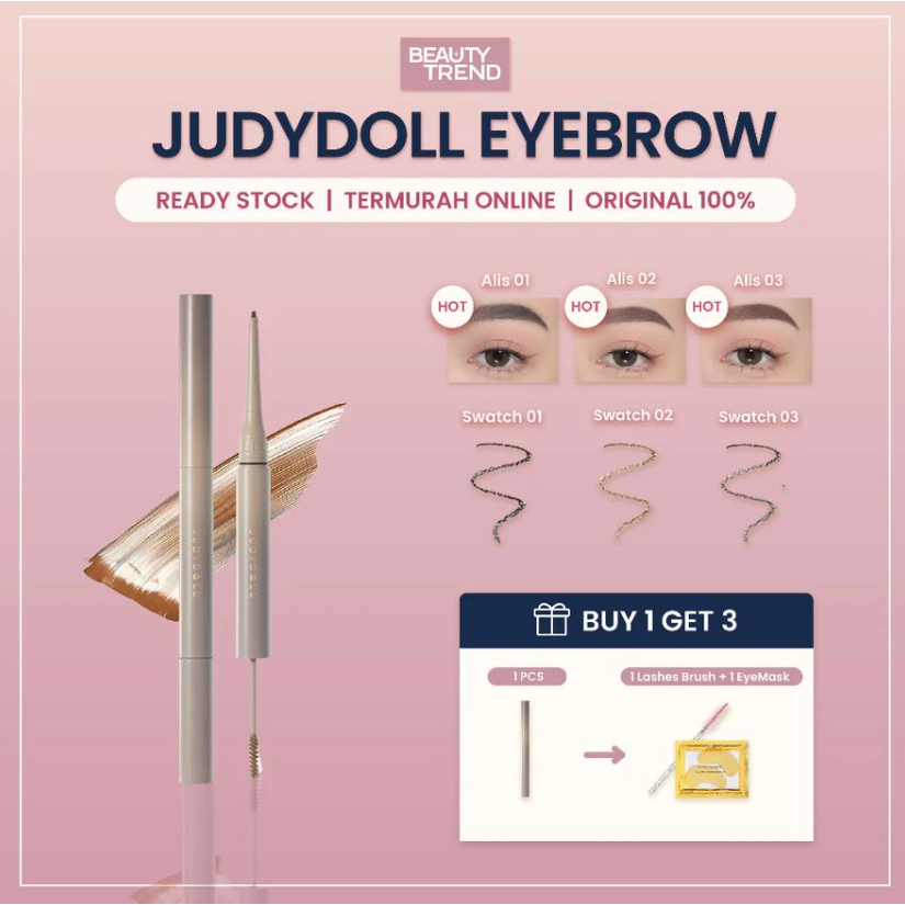 [READY ORI] JudyDoll Eyebrow JudyDoll Duo Eyebrow Pencil JudyDoll Browcara JudyDoll Pensil Alis