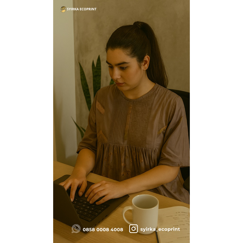 Hanesa Blouse Syirka ecoprint