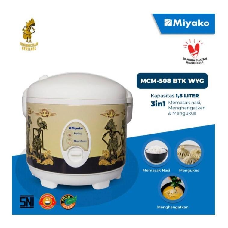 MIYAKO RICE COOKER MCM-508 1,8 LITER Spesial Edition : Wayang