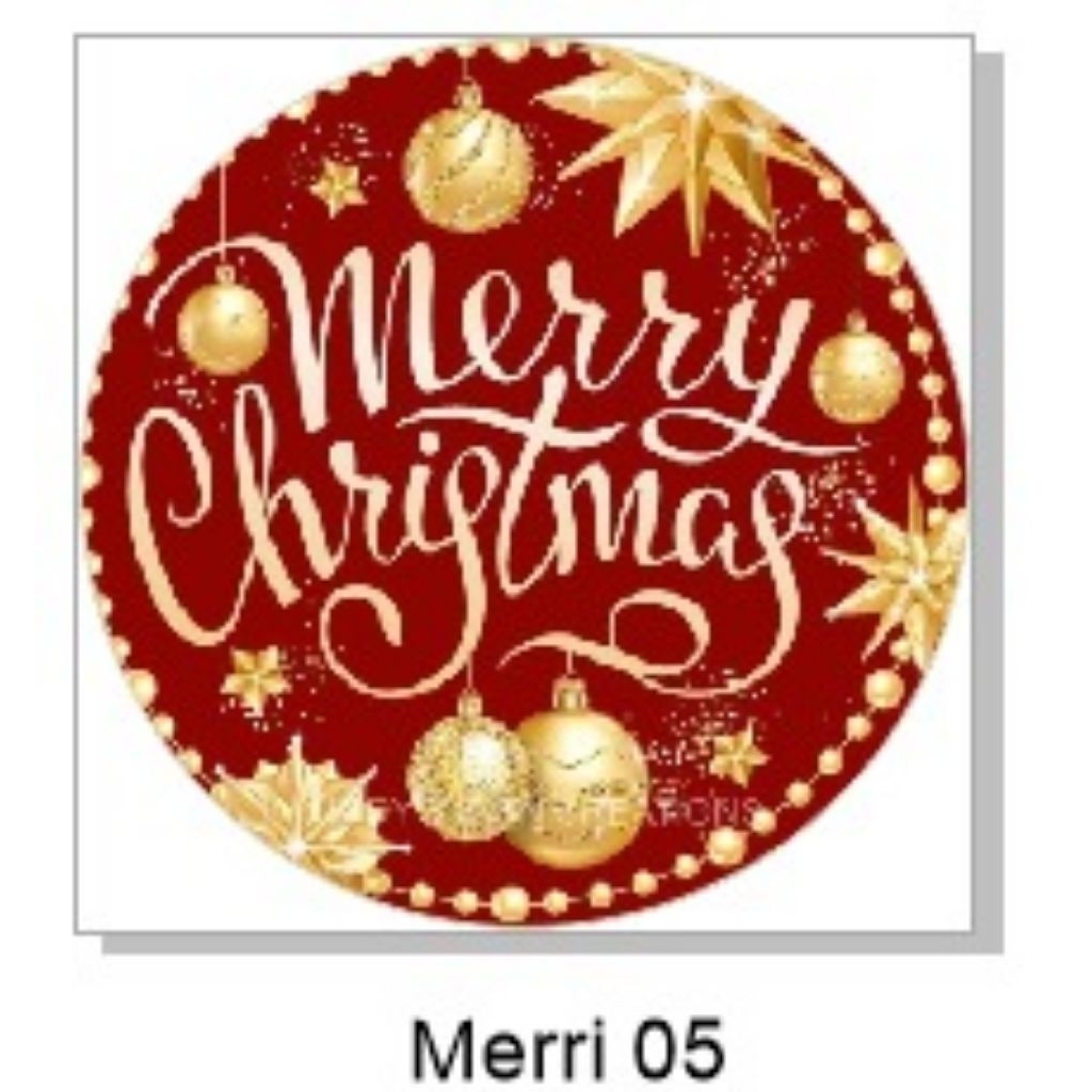 160 PCS Stiker Natal Stiker MerryChristmas | stiker toples natal | stiker bulat