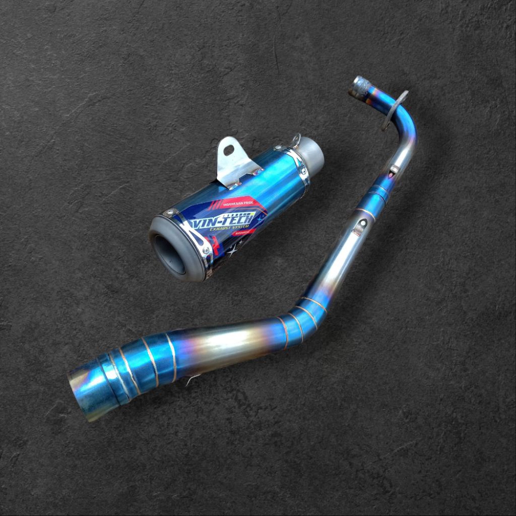 KNALPOT GTX RBT LEHER ALA ALA TITANIUM, U JUPITER Z 130CC