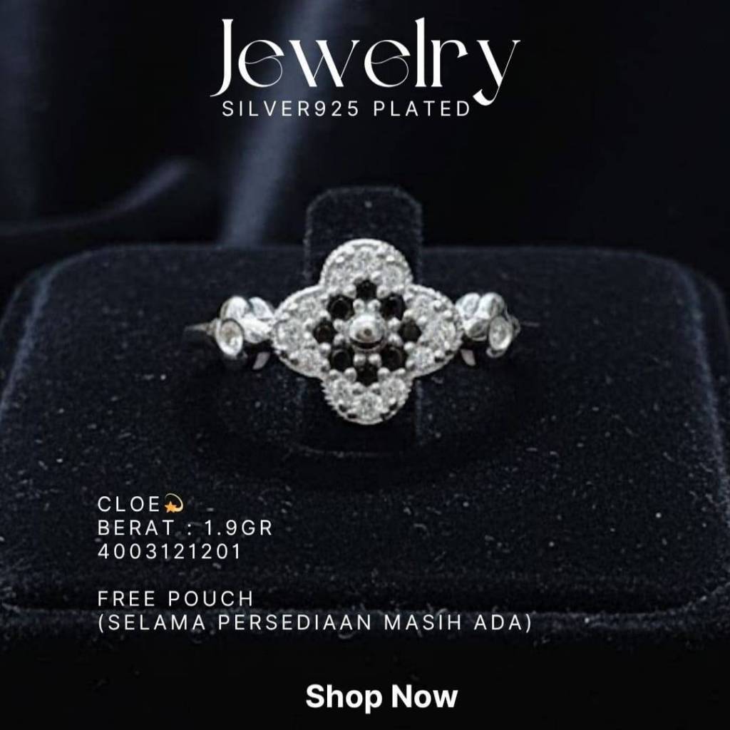 Cincin Fashion Unik Asli Perak925 Cincin Wanita YG115