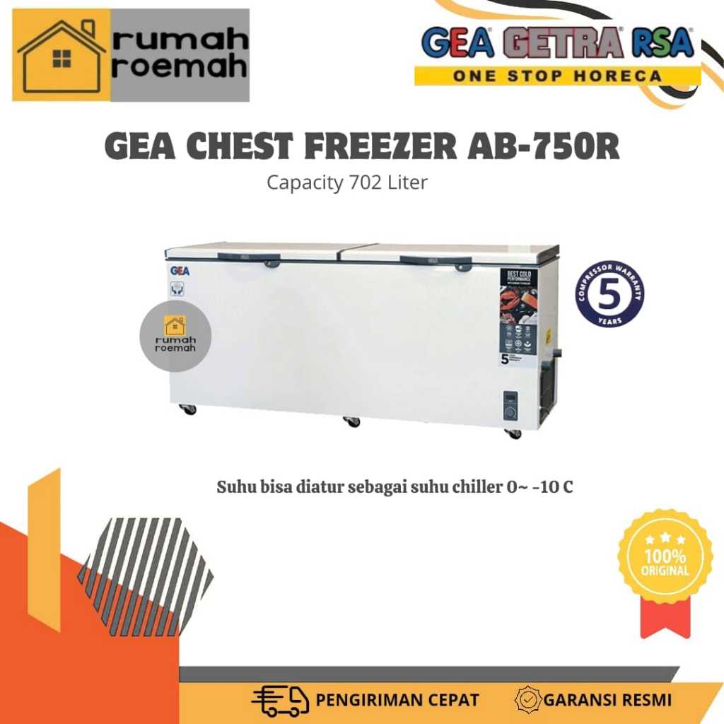 GEA CHEST FREEZER AB-750R/FREEZER BOX GEA KAPASITAS 702LITER/FREEZER BOX GEA