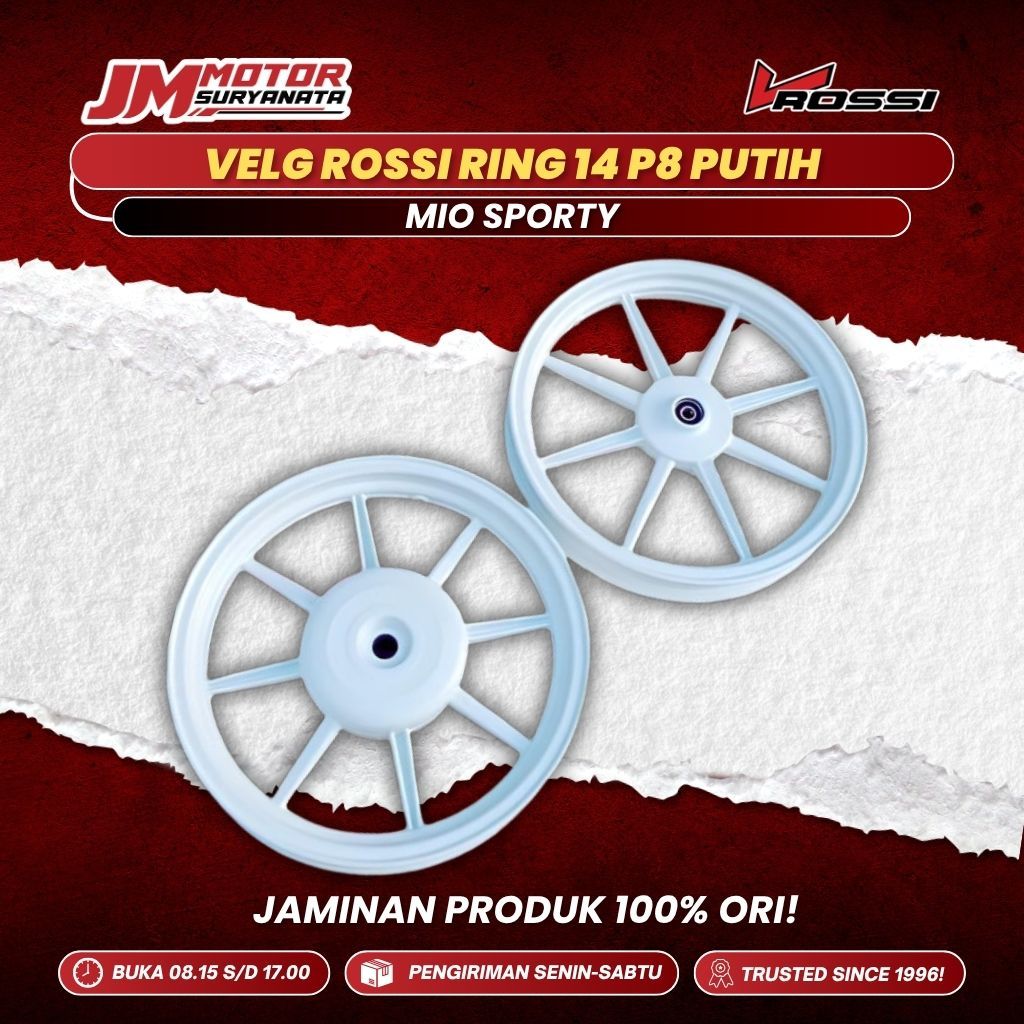 VELG ROSSI RACING PALANG 8 PUTIH MIO SPORTY