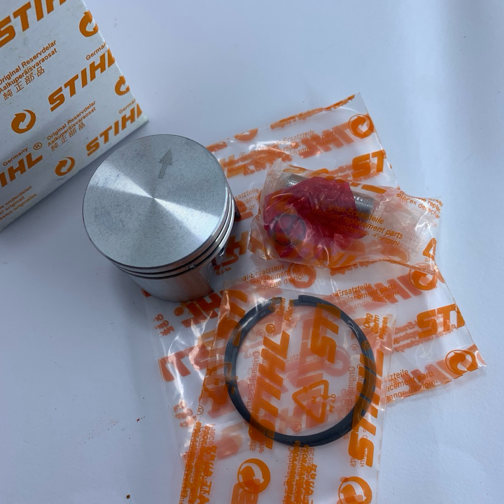 PISTON ASSY STIHL MS170/180 ORIGINAL PISTON SEHER GERGAJI MESIN STIHL MS 170 180 PART OF CHAINSAW GE