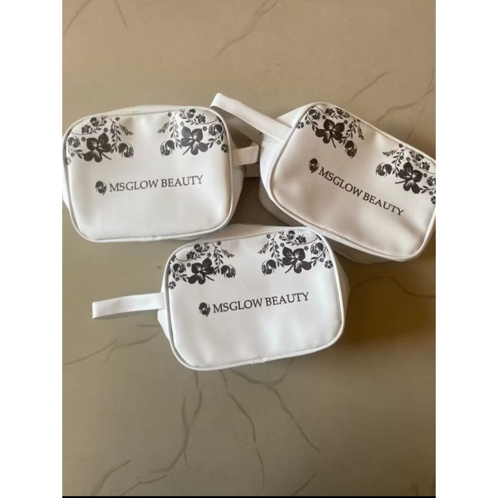 New Pouch Ms glow putih / Abu abu/Tote bag Ms glow Tas rantai Ms glow totebag msglow Tas Msglow /Tot