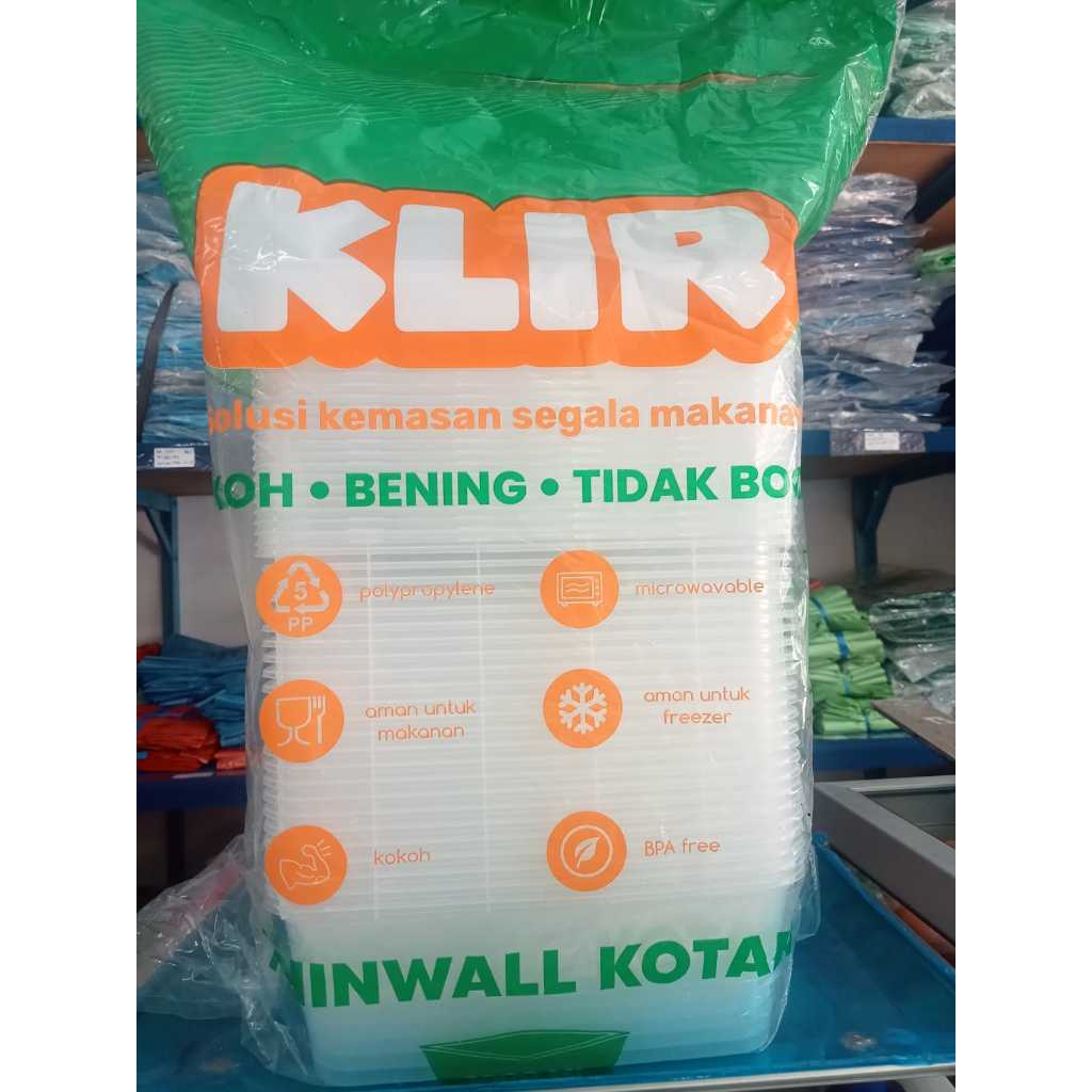 Kotak Thinwall Klir 2000ml 25 Pcs