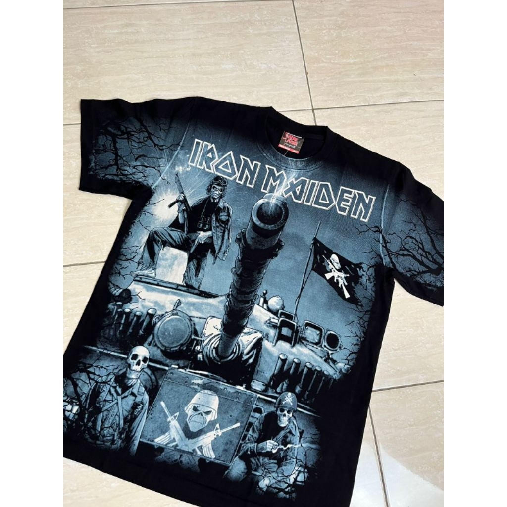 KAOS BAND BOOTLEG FANMADE BARU THE ROXX THE MAXX DISCHARGE ALL OVER PRINT AOP IRON MAIDEN TANK