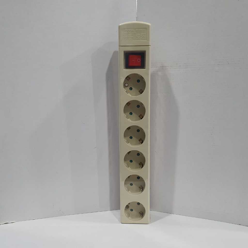 Stop Kontak Arde Saklar On Off UTICON 6 Lubang ST 1682NC