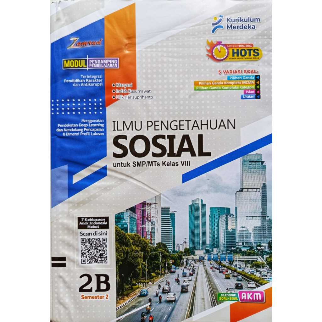 LKS IPS SMP KELAS 8 Semester 2 Kurikulum Merdeka 2025-2026 Zamrud