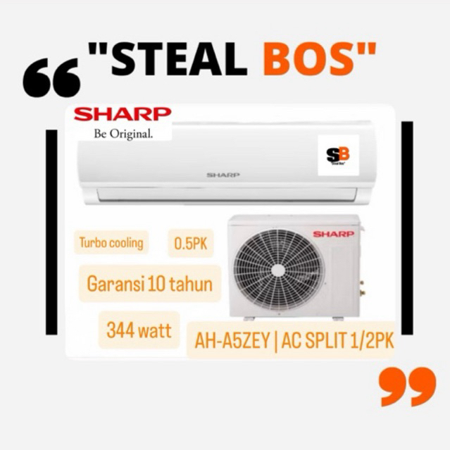 [INSTANT][TRADE IN] AC SHARP AH-A5ZEY ac sharp 1/2 pk ZEY ac sharp 0.5 pk low watt dan indikator led