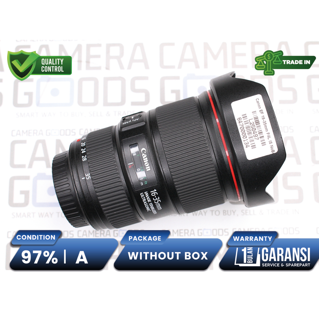 Lensa Canon EF 16-35mm F4 L IS USM Lens Bekas Second Grade A - L250497