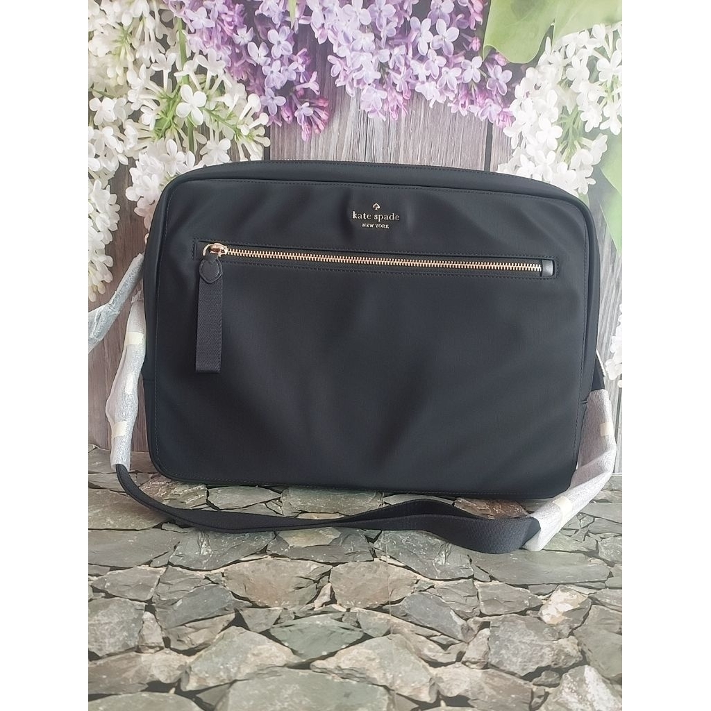 Tas Laptop Sleeve Black Nilon Kate Spade