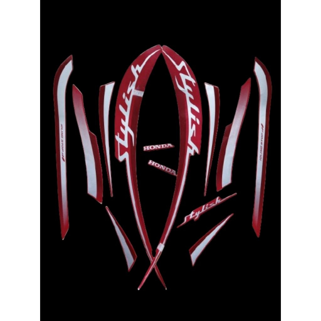 STRIP SCOOPY STYLISH 2019 MERAH