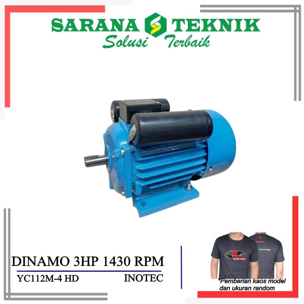 DINAMO  3HP 2840 RPM&1430RPM INOTEC (YC112M-4 & YC100L2-2)