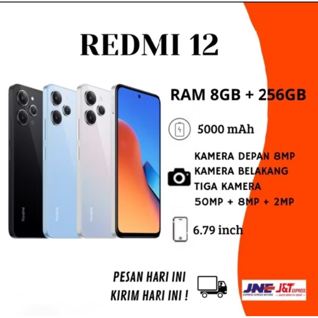 HP XIAOMI REDMI 12 5G 8/256 GB SMARTPHONE- XIAOMI MI 12 RAM 8GB ROM 256GB GARANSI RESMI 1 Tahun