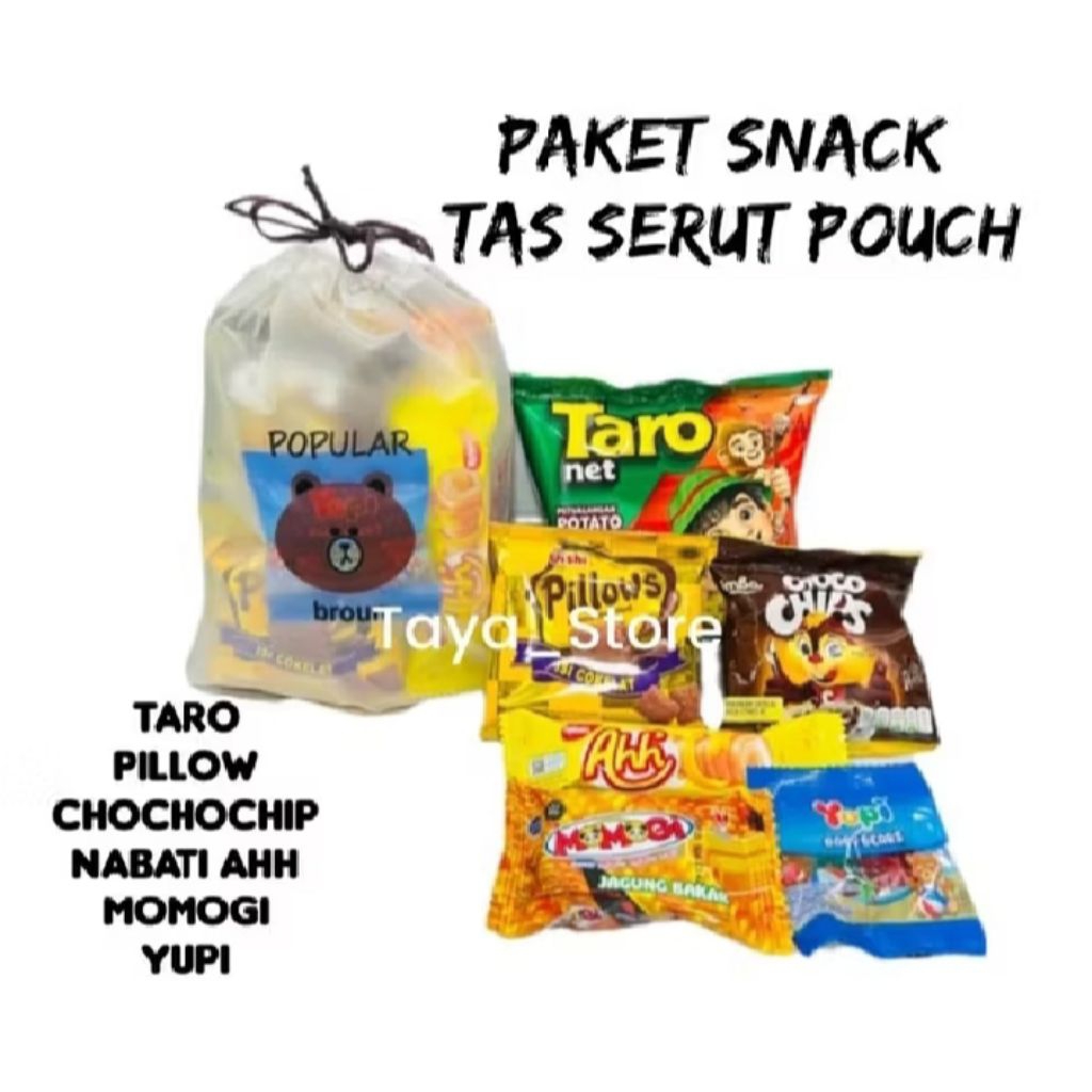 25pcs Paket Snack Tas Pouch Serut