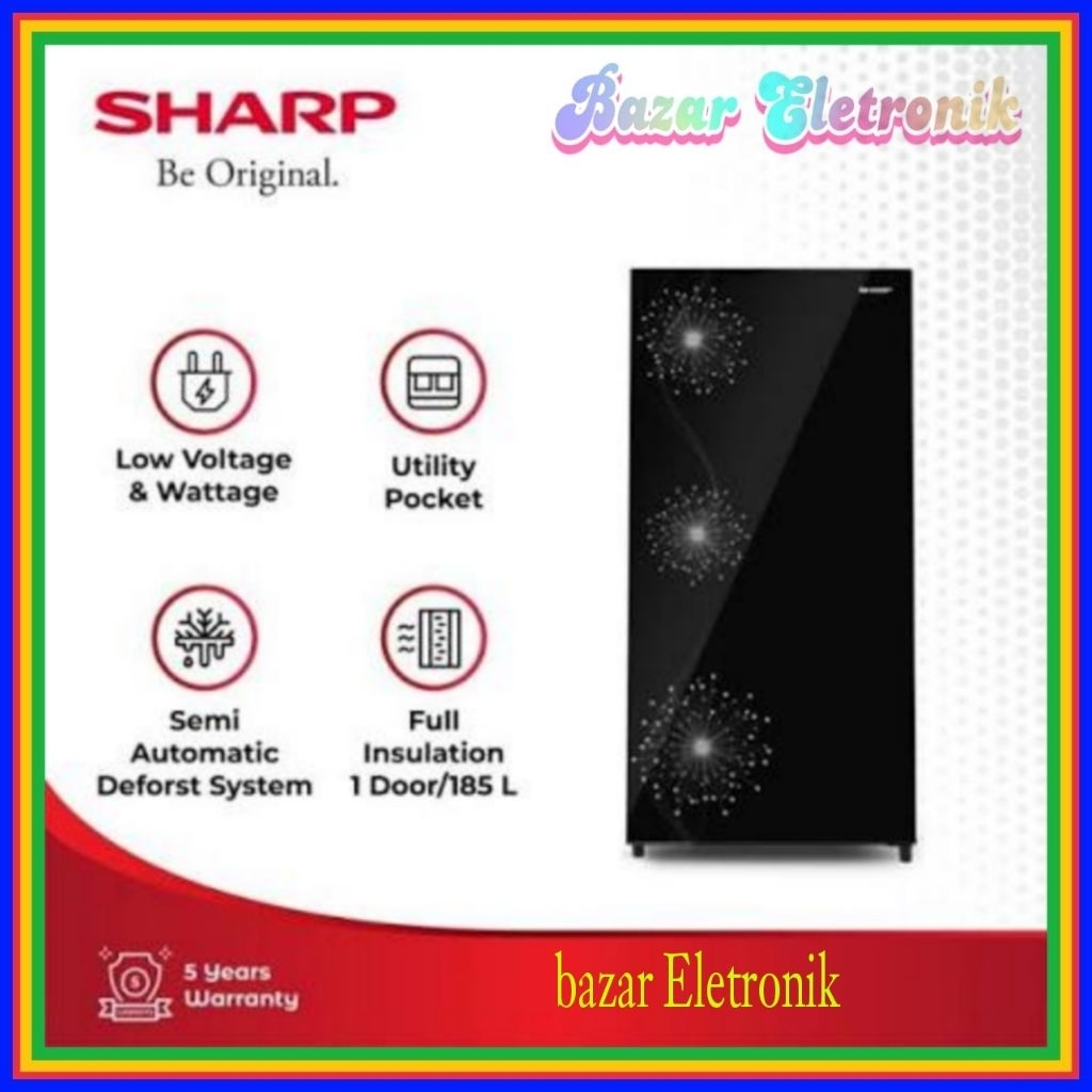 KULKAS SHARP SJ-X 197 W-DW / KULKAS SHARP 197WDW / KULKAS SHARP 1 PINTU DOUBLE FREEZER