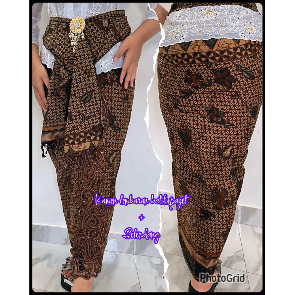 kamen Batik Lembaran Payet / Kamen setbordir kerawang payet lembaran