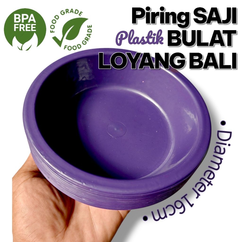 LOYANG MINI PIRING SAJI BOKOR BULAT UNGU PLASTIK Lusinan MURAH