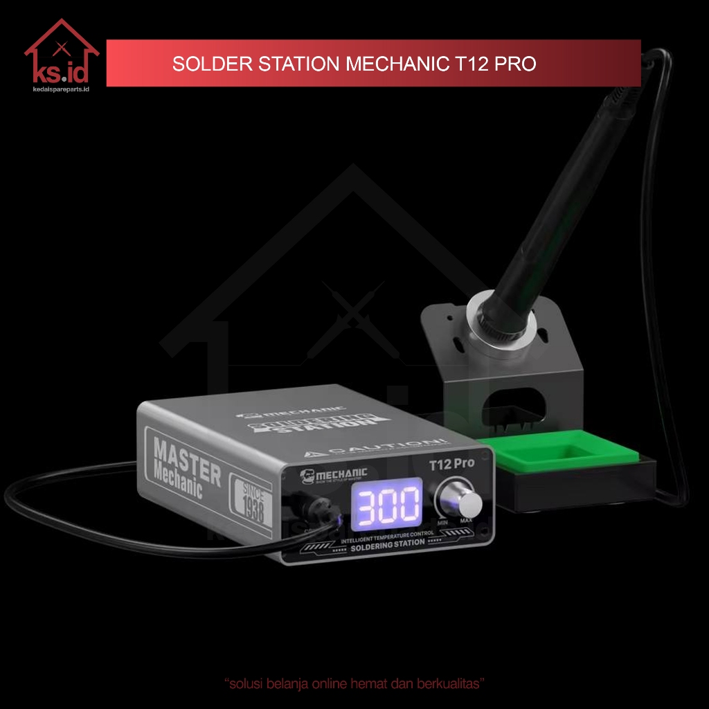 Solder Station Mechanic T12 PRO / Solder Mechanic T12PRO Black New Upgrade Free 1 Mata Solder T12 Lu