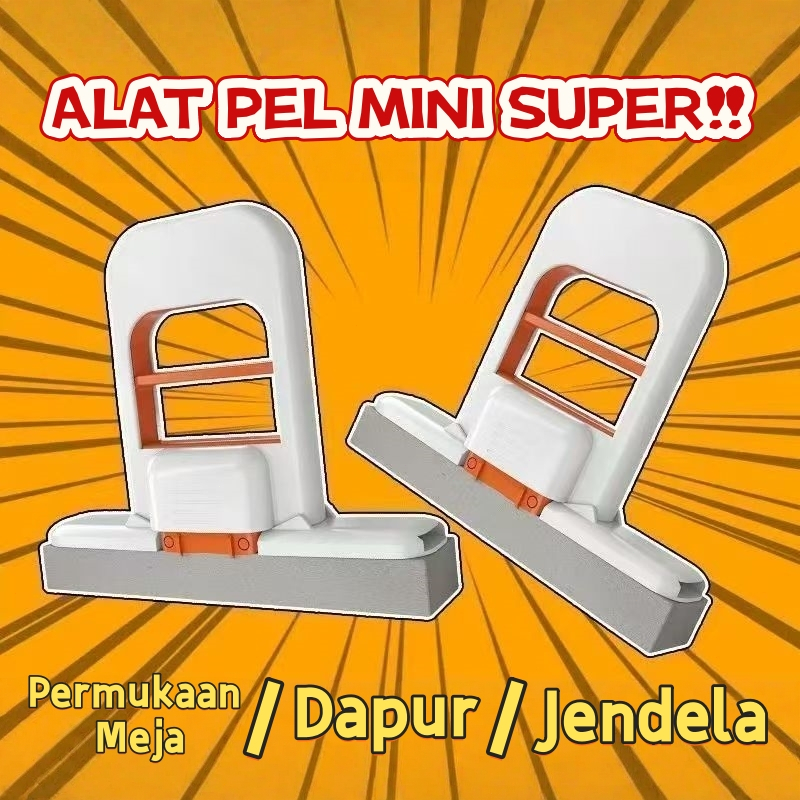 Alat Pel Mini Lipat Alat Pembersih Kaca Mini Portable Folding Mop Pembersih Cermin dan Wastafel