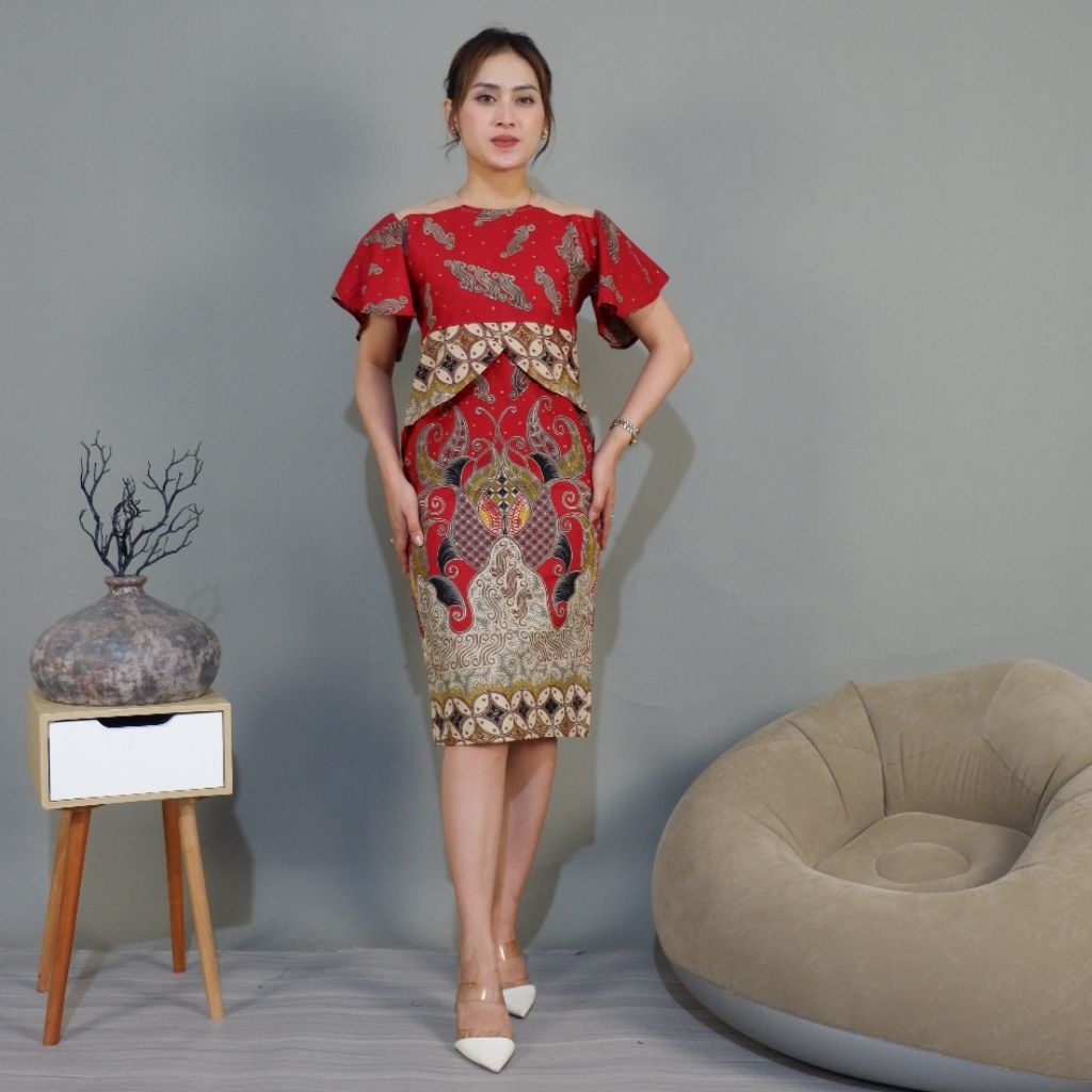 Batik Solo Trendy - Dress Batik Cunda Dengan Bahan Katun Premium Dan Sudah Lapis Furing