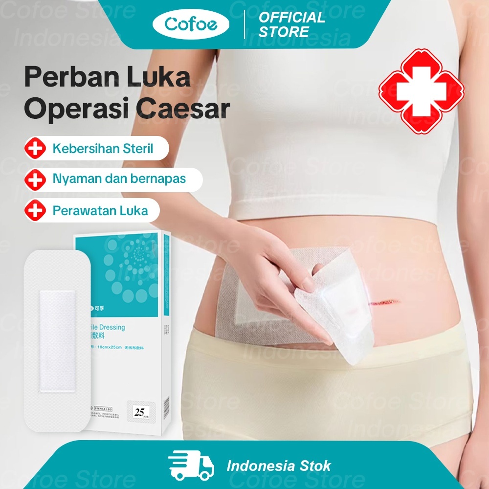 Cofoe Operasi Caesar Plester Luka Cesar Plaster Pasca Operasi Sesar Plester Putih Perekat Perban sc
