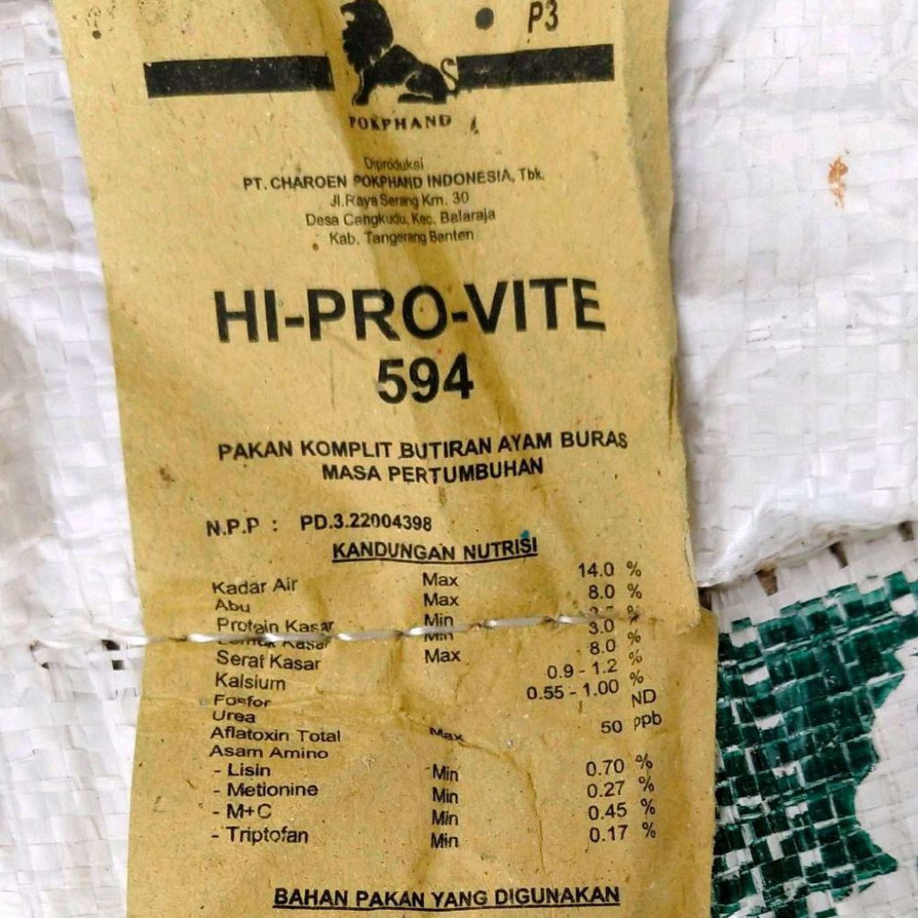 594 25KG & 50KG Pakan Ternak Buras Jago