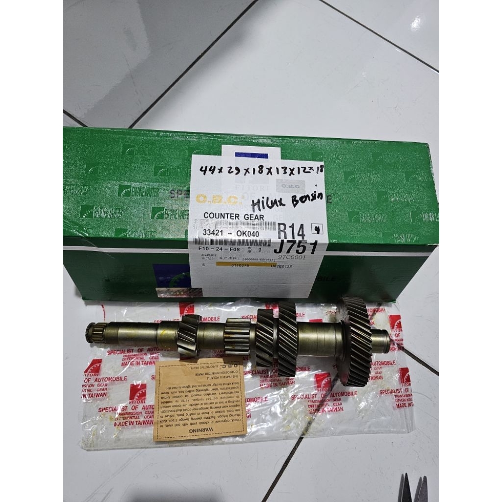counter gear gigi susun hilux bensin 33421-ok040 44×29×18×13×12×18T